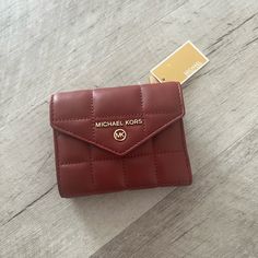 New Michael Kors Leather Medium Trifold Envelope Wallet Color: Brandy Approx Measurements: 4.5”X3”X1” Soft Leather, Brand New With Tags. Envelope Wallet, Michael Kors Bag, Brandy, Soft Leather, Wallets, Envelope, Michael Kors, Size 4, Bag Lady