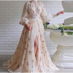 Star Prom Dress, Chiffon Long Dress, Party Kleidung, فستان سهرة, Prom Dresses With Sleeves, Maxi Dress Party, Lantern Sleeve, Maxi Dress With Sleeves, Prom Party Dresses