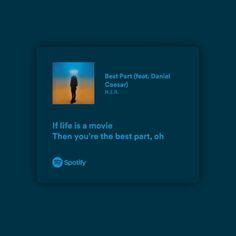 the movie menu for spotify's new app, which features an image of a man