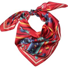 Red Pendleton Print Wild Rag Scarf 36" x 36" 100% Satin Pendleton Print, Pendleton Pattern, Oasis Clothing, Wild Rags, Cowboy Stuff, Christian Hats, Wedding Tumblers, Heading Fonts, Kids Belt