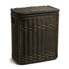 PRICES MAY VARY. Antique Walnut Brown finish, OUTSIDE DIMS: 21"L x 13"W x 24"H / 2.7 cu-ft capacity. Wicker basket is handcrafted from natural material, therefore color and size may vary.Narrow Rectangular Wicker Hamper with removable cotton liner Hand-woven natural rattan over a sturdy pole frame, this narrow hamper features a hinged lid and removable fabric liner. Beautiful in any bedroom or bath. Nylon feet on bottom of hamper to protect your floors. Handcrafted by artisans in Indonesia using Woven Hamper, Wicker Laundry Hamper, Laundry Hamper With Lid, Wicker Hamper, Laundry Hampers, Recycling Containers, Wicker Decor, Kitchen Waste, White Wicker