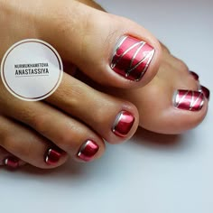 Toenail Art Designs, Red Toenails, Pedicure Designs Toenails, French Pedicure, Pedicure Ideas, Toe Nail Color, Pretty Toe Nails, Cute Toe Nails, Pedicure Designs