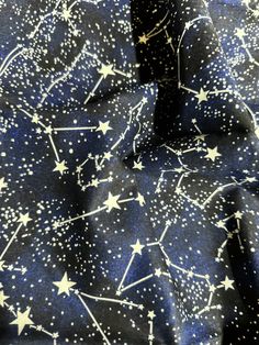 Glow in the Dark - Constellations Fabric by Gail Cadden for Timeless Treasures 100% Cotton Width: 43"/44" Weight: 145 gm/sq m Constellations Fabric, Constellations Aesthetic, Experimental Fashion, Novelty Fabric, Andover Fabrics, The Night Sky, Timeless Treasures, Forest Animals, Woodland Animals