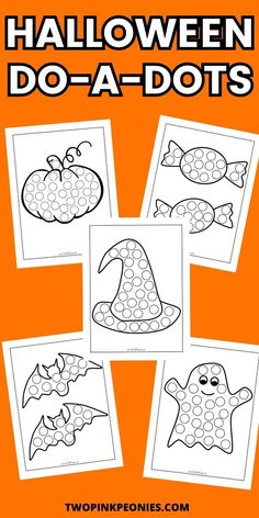 Text that says Halloween Do-a-Dots below are mock ups of five different Halloween themed dot marker pages Dot Painting Printables, Halloween Learning Activities, Halloween Lesson Plans, Dot Marker Printables, Fun For Toddlers, Halloween Activities Preschool, Monster Activities, Halloween Lesson, Dot Marker Activities