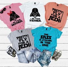 Star Wars Matching Shirts, Family Matching Shirts, Matching Disney Shirts, Family Disney Trip, Star Wars Outfits, Family Shirts Matching