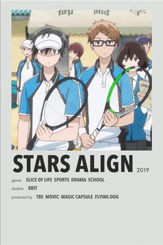 the poster for stars align shows two tennis players with rackets in their hands, one holding