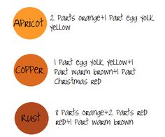 three different types of oranges with the words apricot and copparr