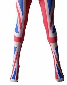 "BEST PRICE ON ETSY  FULL FOOT Patterned Printed Tights  Top Quality Union Jack Printed Tights GB UK British Flag Funky Alternative Red White Blue Party   One Size fit to 42\" HIP  - SIZE 8 - 14 UK approx. PLENTY OF STRETCH -  Item is digitally printed, design will naturally stretch TOP QUALITY PRINT AND THICKNESS 90% + NYLON" Red White Blue Party, Tights Top, Cool Tights, Sixth Form Outfits, Blue Tights, Printed Tights, British Flag, Blue Party, Stretch Top