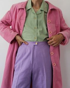 Hypebeast Women Outfits, Diy Vetement, Pink Coat, Soft Grunge, Office Outfits