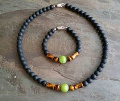 ((ONLY NECKLACE AVALIBLE)) Necklace Measures - 19 inches ($45.00) ((BRACELET NOT AVAILABLE)) Matching Bracelet Measures - 7 & 1/4 inches ($30.00) Masculine Jewelry, Bracelets Ideas, Golden Tiger, Jewelry Board, Tiger Eye Jewelry, Beads Bracelet Design, Matching Bracelet, Men Jewelry, Onyx Bead