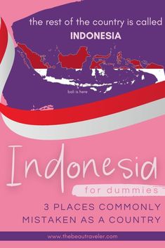 an advertisement for indonesia with the country's flag