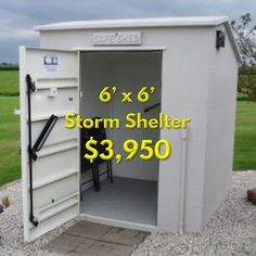 the 6'x6'storm shelter is $ 3, 590 and has only been built