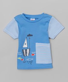 Another great find on #zulily! Periwinkle Sail Boat Big Pocket Tee - Infant & Toddler #zulilyfinds Pyjama Sets, Big Pocket, Sail Boat, Baby Boy Fashion, Beach Bum, Kids Pajamas, Sewing For Kids, Pocket Tee