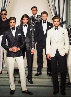 Prom Night Suits Men, Hollywood Glam Mens Outfit, Hollywood Glam Outfit Men, Hollywood Glamour Men Outfit, Old Hollywood Men Outfit, Creative Black Tie Men, Prom Night Outfit Men, Masquerade Tuxedo, Modern Tuxedo Men