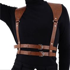 Leather Shoulder Belt Harness *New* Arrives New Belt Harness, Body Chain Harness, Punk Women, Shoulder Belt, Hot Miami Styles, Body Harness, Leather Harness, Halloween Accessories, Online Accessories