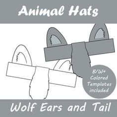 the wolf ears and tail pattern for animal hats