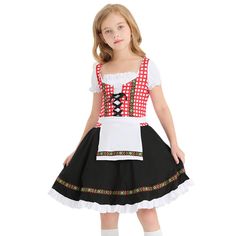 PRICES MAY VARY. 95% Polyester, 5% Spandex Imported Zipper closure Hand Wash Only 🍺【German Dirndl Dresses Oktoberfest Costume for Girls】3 Piece Kids Girls traditional beer maid dress outfit german dirndl dress german oktoberfest costume white detachable apron Traditional Bavarian Oktoberfest Halloween costumes for girl. Girls Festival Bavarian Carnival Outfit, German Oktoberfest costumes girl’s Bavarian Oktoberfest hot pink gingham dress for German Oktoberfest, put on halloween costume german m Maid Dress Outfit, Oktoberfest Halloween Costume, Beer Festival Outfit, Italian Traditional Dress, Octoberfest Costume, Dirndl Dress Traditional, German Dirndl Dress, Beer Costume, Bavarian Costume