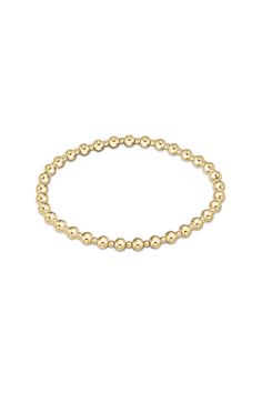 Enewton Classic Grateful Pattern 4mm Gold Bead Bracelet Everyday Stackable Gold Bracelet With Round Beads, Stackable Gold Bracelet With Round Beads, Yellow Gold Stretch Bracelet With Tiny Round Beads, Everyday Yellow Gold Bracelet With 8mm Beads, Classic Beaded Bracelets With Round Beads For Everyday, Classic Beaded Bracelets For Everyday, Yellow Gold Stackable Beaded Bracelets, Classic Everyday Beaded Bracelets, Classic Gold Beaded Bracelets With Tiny Beads