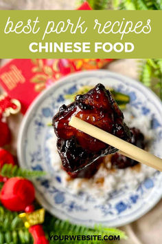 Love Char Siu and Sweet and Sour Pork? You'll find equally tempting Asian Pork recipes in this post! From stir-fried pork to pork jerky, this list has you covered. chinese recipes with pork / homemade chinese food Chinese Sticky Ribs Recipe, Chinese Spare Ribs Recipe, Sticky Ribs Recipe, Chinese Braised Pork, Chinese Spare Ribs, Chinese Ribs, Chinese Pork Recipes