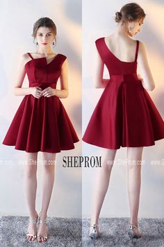 Short Aline Burgundy Red Homecoming Dress with Straps HTX86011 at #SheProm. Shop thousands of dresses range from Homecoming,Party,Red,A Line Dresses,Short Dresses,Customizable Dresses and so on. Not only selling formal dresses, more and more trendy dress styles will be updated daily to our store. Shop now to get $10 off! #Homecoming #HomecomingDresses #redpartydress Fitted Burgundy Dress For Homecoming, Elegant Burgundy Dress For Homecoming, Burgundy Fitted Homecoming Dress, Burgundy Cocktail Dress For Prom Season, Formal A-line Mini Dress For Prom Season, Red A-line Dress For Party, Red A-line Party Dress, Elegant Semi-formal Red Dress, Red A-line Evening Dress