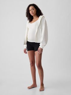 Soft, stretch modal-blend ribbed knit pajama shorts.  Elasticized waist.  Please note: Maternity styles cannot be returned in store.  Please enjoy free returns by mail.  Choose your maternity Maternity Styles, Gap Maternity, Pj Shorts, Pajama Shorts, Maternity Fashion, New Black, Heather Grey, Ribbed Knit, Gap