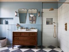 Baby Blue Bathroom, Victorian Semi Detached House, Master Ensuite, Spa Like Bathroom, Tiny Bathrooms, Gorgeous Bathroom, Blue Bathroom