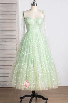 Dresses A Line, Short Homecoming Dresses, Mother Wedding Dress, Green Soft, Evening Dresses Cocktail, Tea Length Dresses, Homecoming Dresses Short, Dress Silhouette, Apple Green