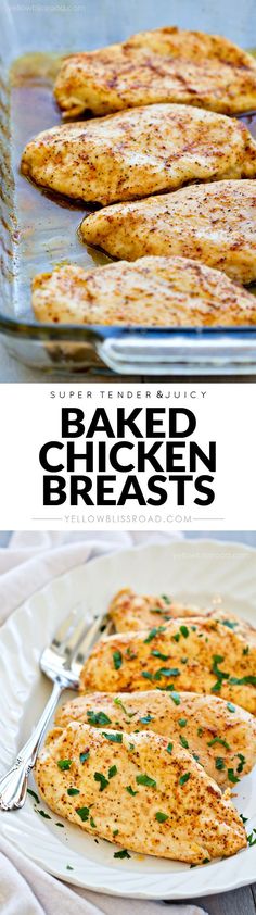 Easy Baked Chicken Breast, Baked Chicken Breasts, Juicy Baked Chicken, American Diet, Easy Baked Chicken, God Mat, Baked Chicken Breast, Think Food, Paleo Diet