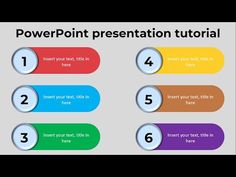 the powerpoint presentation is shown with four different buttons and numbers on each one side