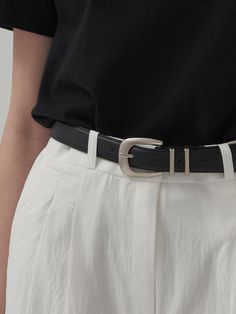 Composition : PU 100Country of Origin : Republic of Korea Black Belt Women, Cute Belt, Random Outfits, Black Leather Belt, Belt Black, Buckle Belt, Work Clothes, Black Belt, Suspenders