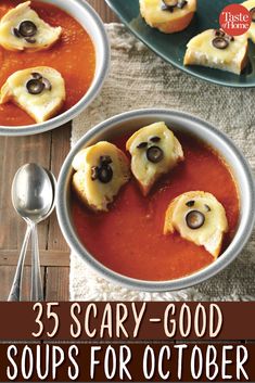 the cover of 35 scary - good soups for october