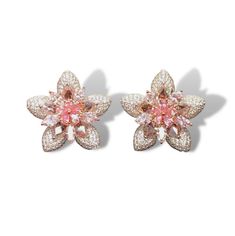 Pink Star 1 Carat Marquise Cut Fancy Pink Diamond Stud | Nekta New York Business Mood Board, Rose Gold Jewellery, Glamorous Jewelry, Queen Style, Pink Star, Indian Wedding Jewelry, Earrings Metal, Flower Tops, Pink Stars