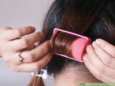 4 Ways to Use Sponge Rollers - wikiHow Sponge Hair Rollers, Roll Hair, Sponge Rollers, Hair In The Wind