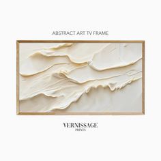 an abstract art frame with white paint on it and the words,'versage prints '