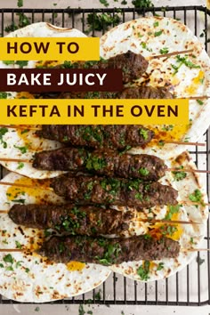 how to bake juicy kefta in the oven on top of tortillas