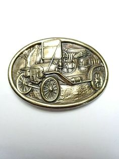 Avon, Vintage Brass Belt Buckle With Old Model T Car. Shipped with USPS First Class. Model T Car, Vintage Belts With Brass Buckle For Gift, Retro Adjustable Antique Belt Buckle, Vintage Black Belt Buckles With Brass Detail, Vintage Adjustable Belt Buckles With Brass Buckle, Vintage Black Brass Belt Buckles, Brass Belt, Brass Belt Buckles, Avon Vintage