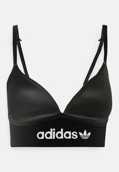 Soft Bra, Triangle Bra, Bustiers, Komplette Outfits, Bra Top, Bra Tops, Black Noir, Adidas Originals