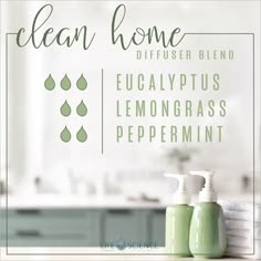 Home Diffuser, Essential Oil Combinations, Doterra Essential Oils Recipes, Essential Oils Cleaning, Diy Aromatherapy