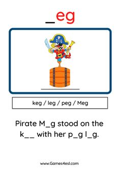 an eg worksheet for children to learn how to read the letter e