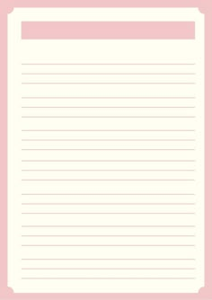 a pink and white lined paper with lines in the middle on a light pink background