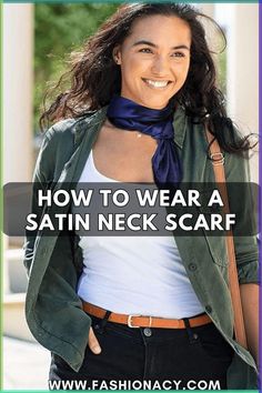 Discover the art of sophistication with our How to Wear a Satin Neck Scarf guide. Elevate your everyday style with these elegant and versatile scarf knots. Learn the secrets of accessorizing with satin. Perfect for adding a touch of glam to any outfit, these scarf styles are your ticket to effortless elegance. Fashionable Travel Outfits, Neck Scarf Outfit, Satin Neck Scarf, Scarf Outfit Ideas, Road Trip Outfits, Small Neck Scarf, Beach Wedding Style, East Coast Vacation, Fashionable Activewear