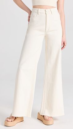 DL1961 Hepburn Wide Leg Jeans: High Rise 33" | Shopbop White Wide Leg Jeans, Palazzo Jeans, Dl1961 Jeans, American Jeans, American Denim, Jeans Fabric, Good American, Vintage Jeans, American Apparel