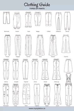 different types of pants and how to wear them in the style guide for women's clothing