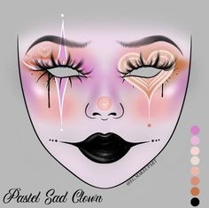 Creepy Clown Makeup, Pelottava Halloween, Cute Clown Makeup, Creative Halloween Makeup, Halloween Makeup Clown, Holloween Makeup, Makeup Charts, Creepy Makeup, Vampire Bride