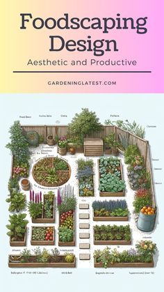 a garden with lots of different plants and flowers in it, including an assortment of vegetables