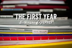 a stack of folders with the words, the first year business experiences