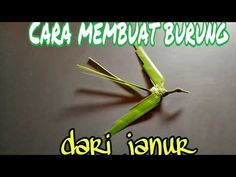 an origami insect with the words cara membat burung on it