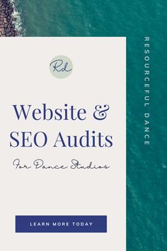 an aerial view of the ocean with text reading website and seo audits