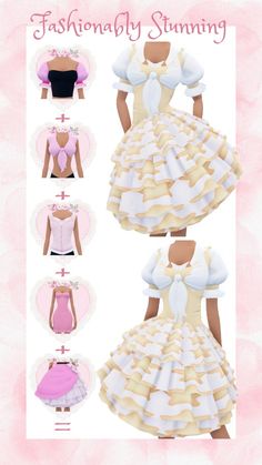 the instructions for how to make an adorable dress with ruffles and bows on it