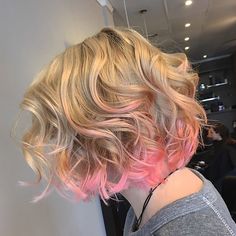 Pink Babylights Blondes, Pink Babylights, Blonde To Pink Ombre, Ombre Hair Color Ideas, Blonde Hair With Pink Highlights, Best Ombre Hair, Pink Ombre Hair, Ombre Blond